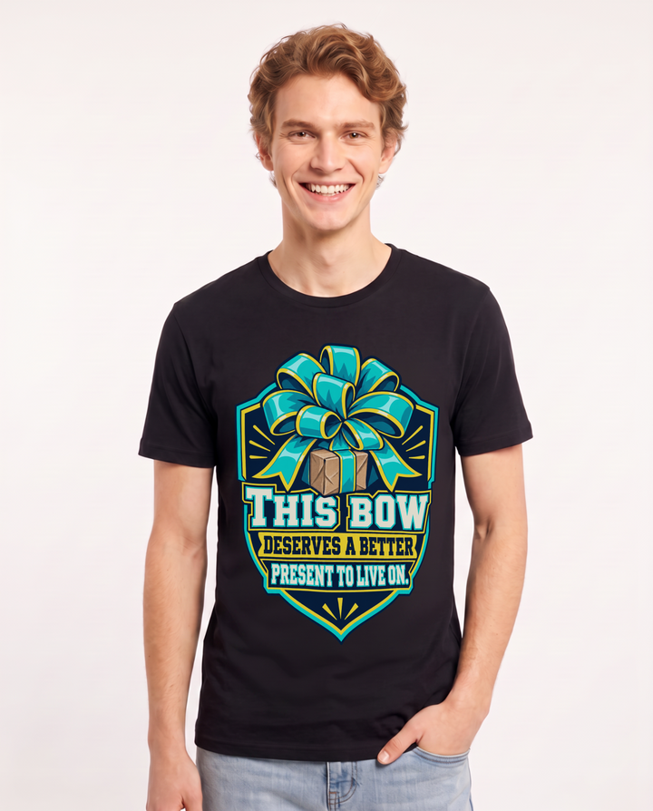 Christmas Black T-Shirt for Men – Holiday Theme Graphic Tee product image 3