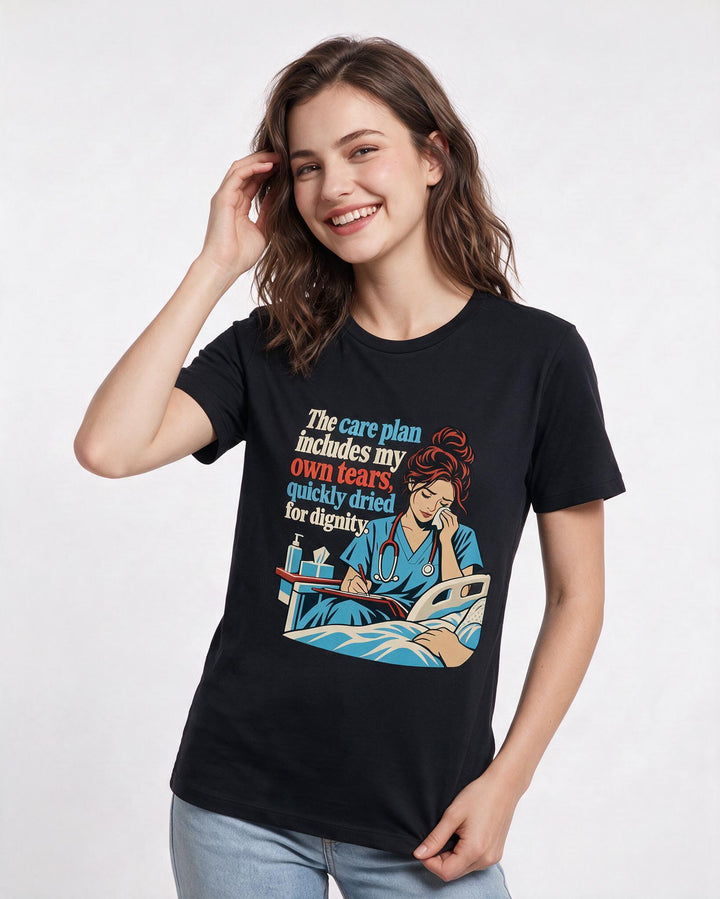 Nurse Black T-Shirt for Women – Nursing Life Graphic Tee product image 1