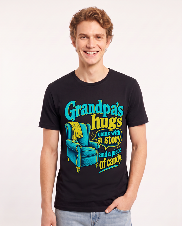 Grandparent Black T-Shirt for Men – Everyday Expression Graphic Tee product image 3