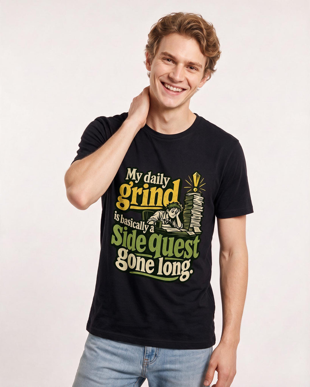 Gaming Black T-Shirt for Men – Game Night Graphic Tee product image 1