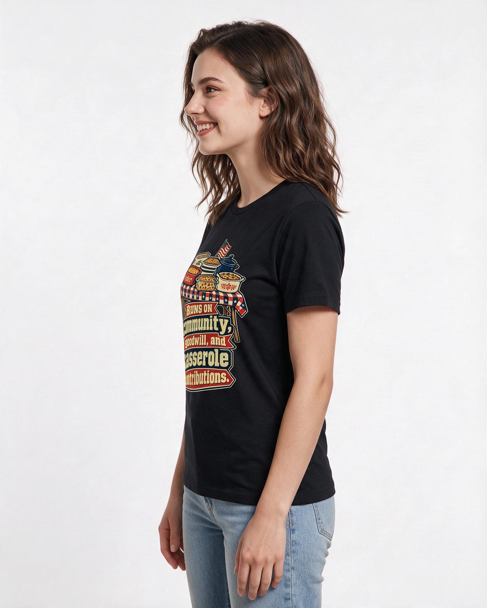Patriotic Black T-Shirt for Women – Everyday Expression Graphic Tee product image 2