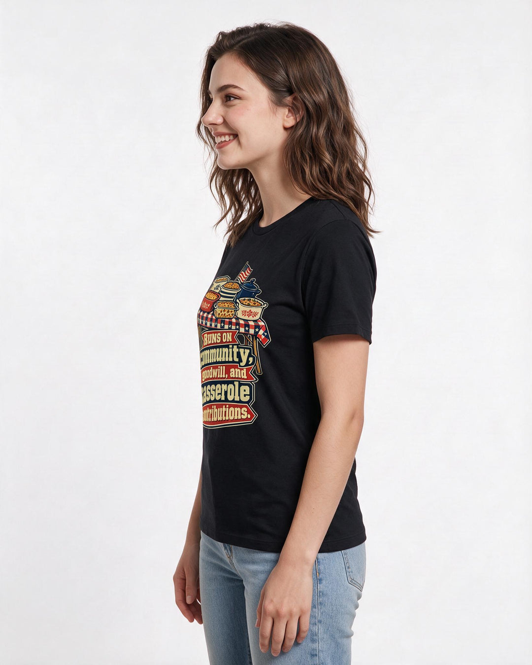 Patriotic Black T-Shirt for Women – Everyday Expression Graphic Tee product image 2