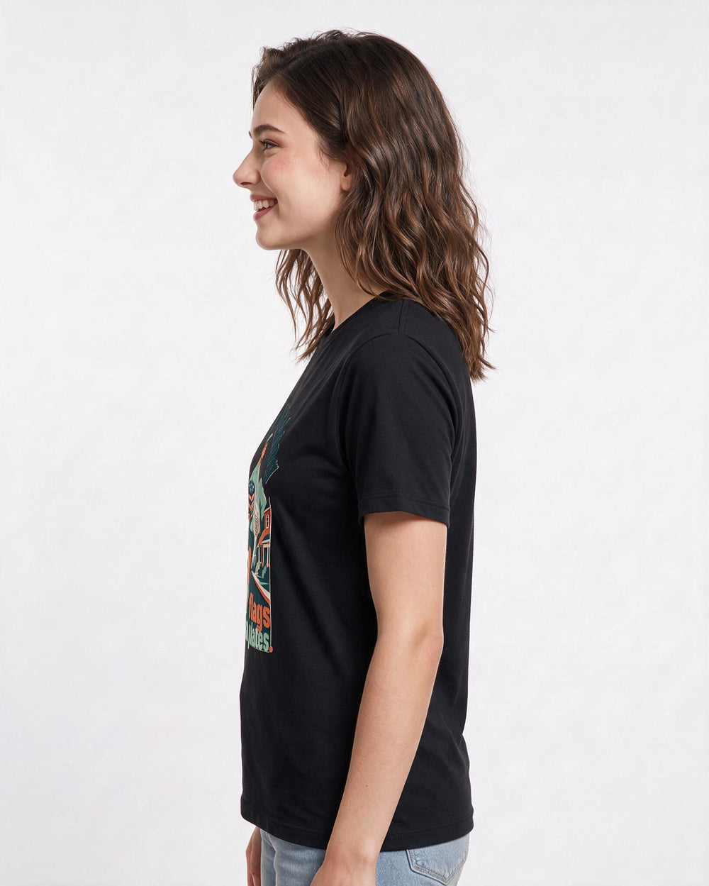 Patriotic Black T-Shirt for Women – Everyday Expression Graphic Tee product image 2