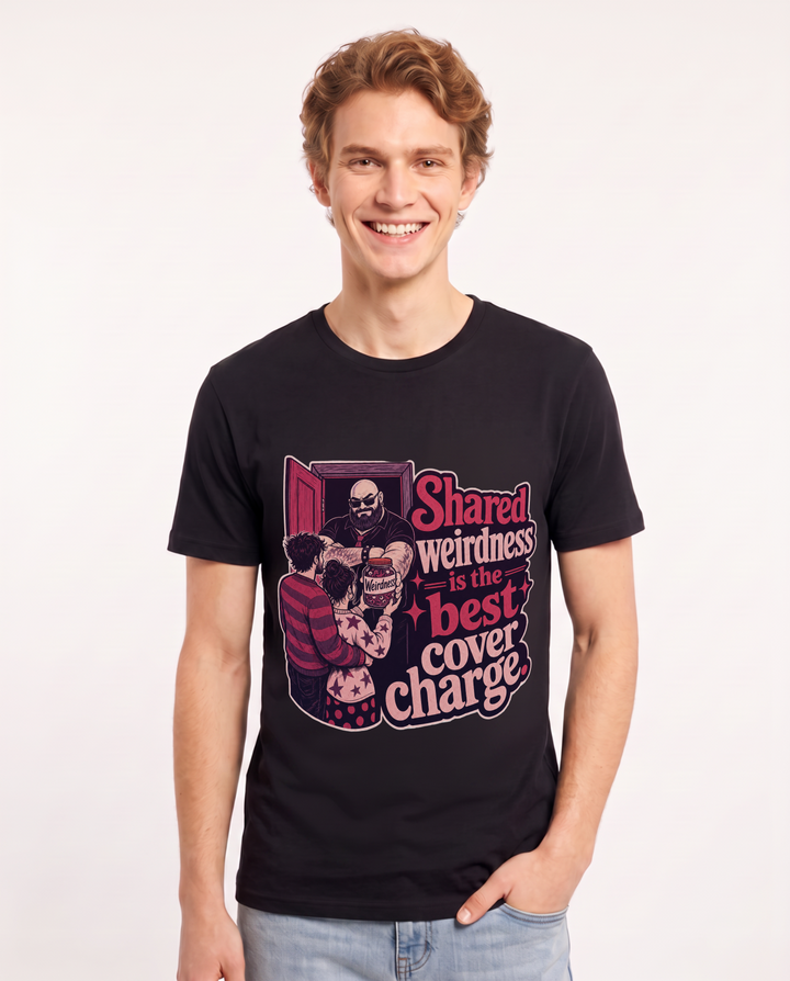 Couples Black T-Shirt for Men – Everyday Expression Graphic Tee product image 3