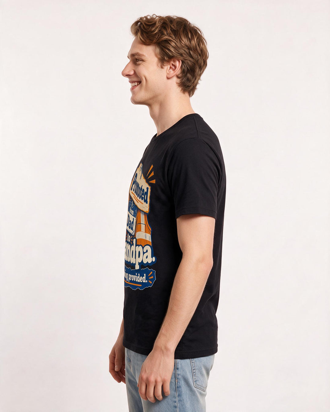 Grandparent Black T-Shirt for Men – Everyday Expression Graphic Tee product image 2