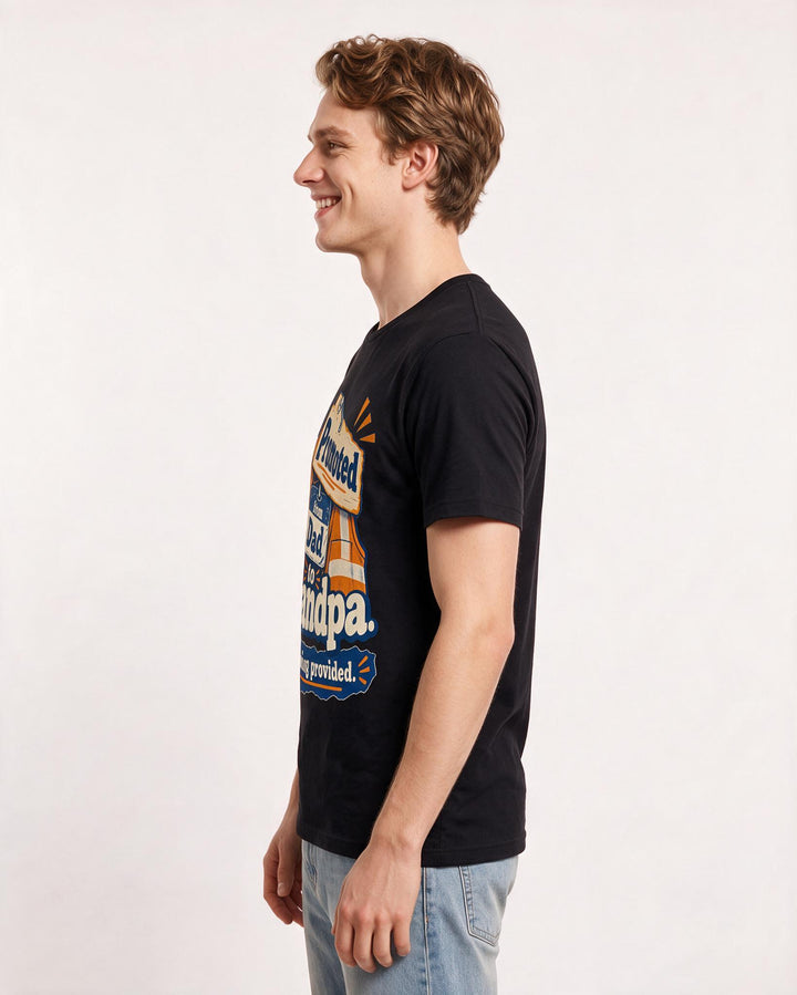 Grandparent Black T-Shirt for Men – Everyday Expression Graphic Tee product image 2