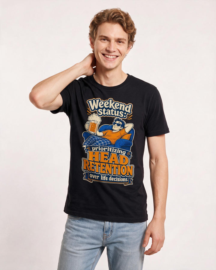 Beer Black T-Shirt for Men – Everyday Expression Graphic Tee product image 1