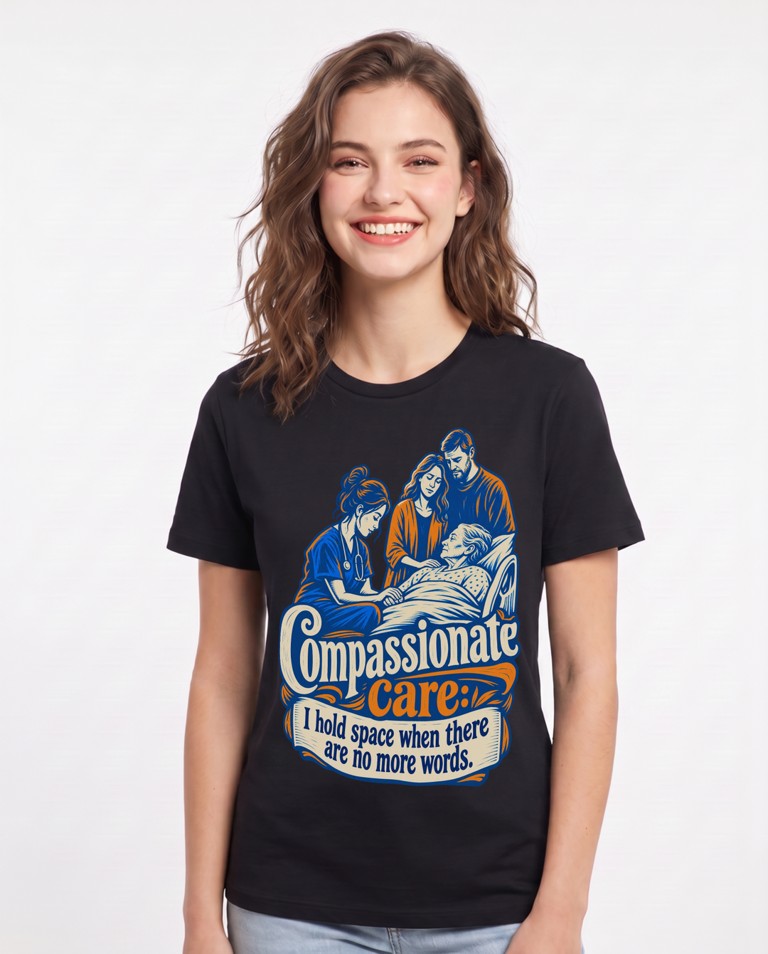 Nurse Black T-Shirt for Women – Nursing Life Graphic Tee product image 3