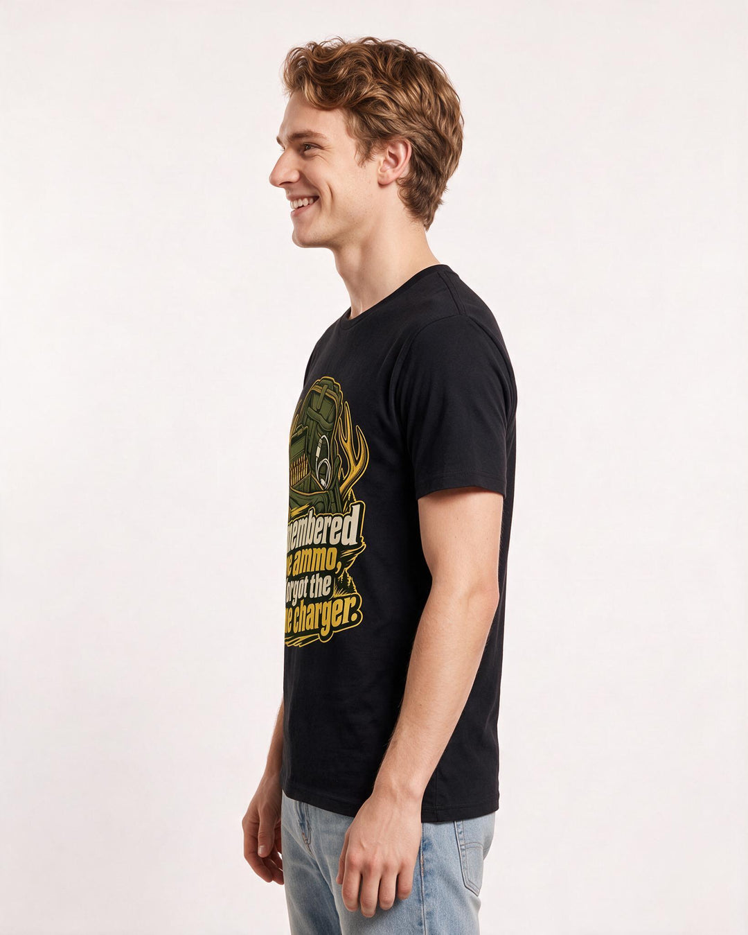 Hunting Black T-Shirt for Men – Everyday Expression Graphic Tee product image 2