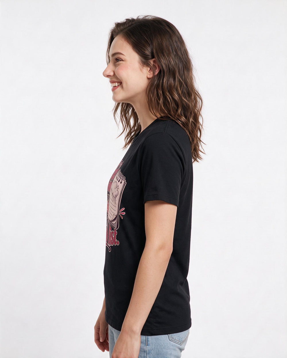 Beer Black T-Shirt for Women – Everyday Expression Graphic Tee product image 2