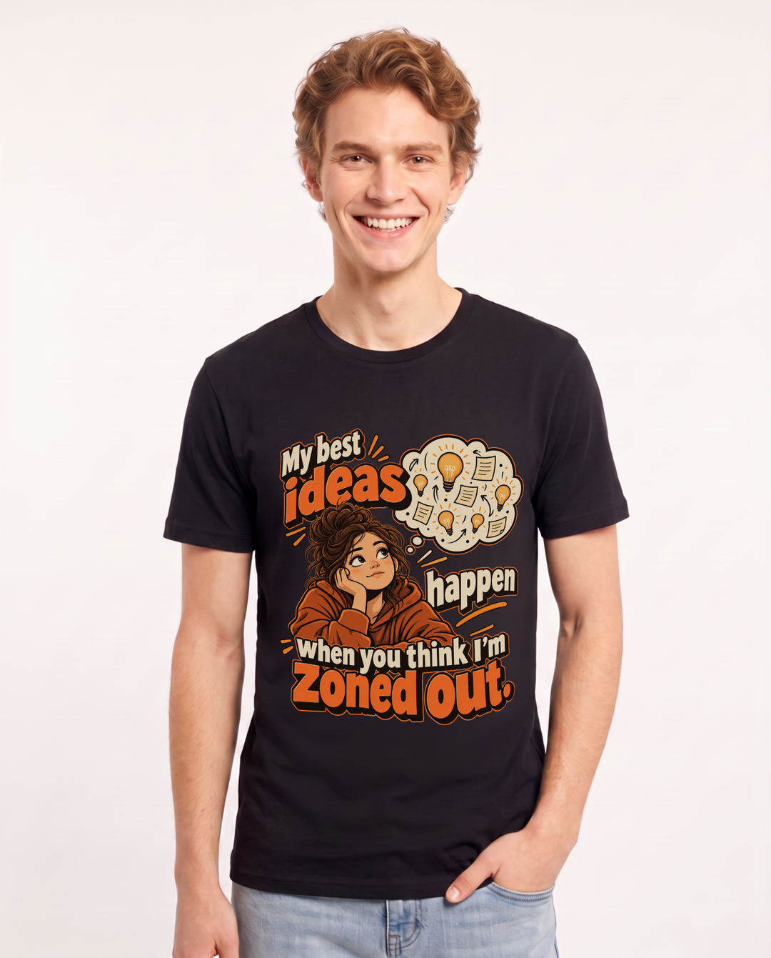 Neurodiversity Black T-Shirt for Men – Everyday Expression Graphic Tee product image 3