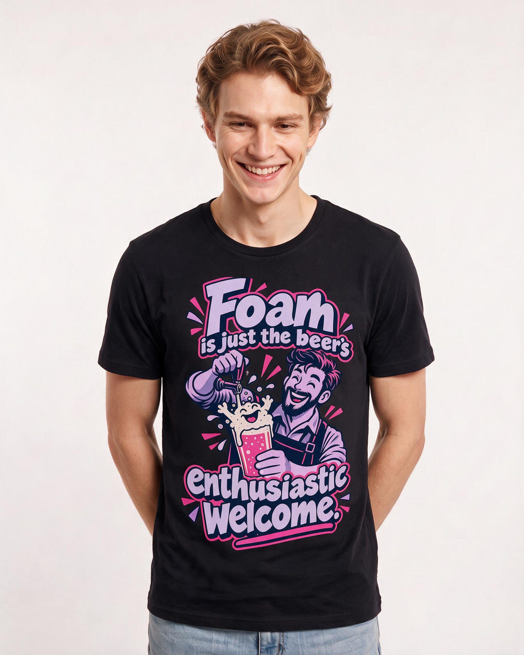 Beer Black T-Shirt for Men – Everyday Expression Graphic Tee product image 1