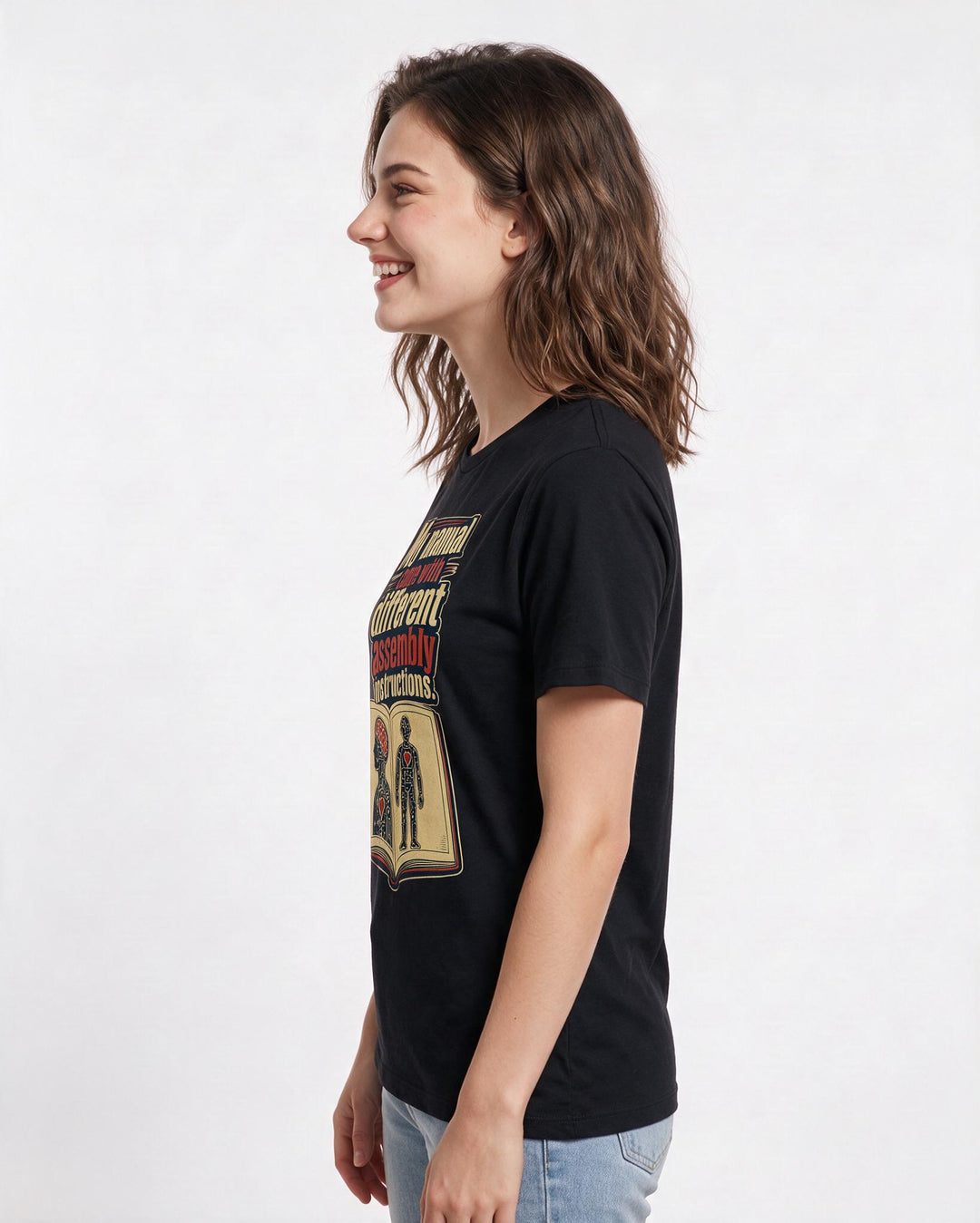 Neurodiversity Black T-Shirt for Women – Everyday Expression Graphic Tee product image 2