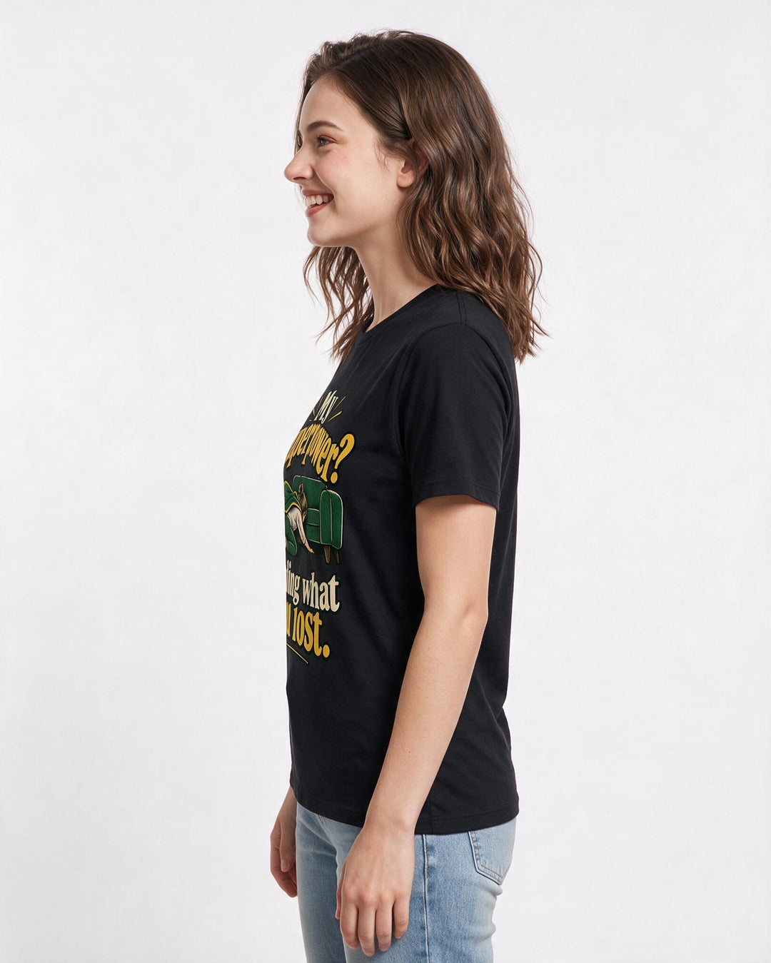Grandparent Black T-Shirt for Women – Everyday Expression Graphic Tee product image 2