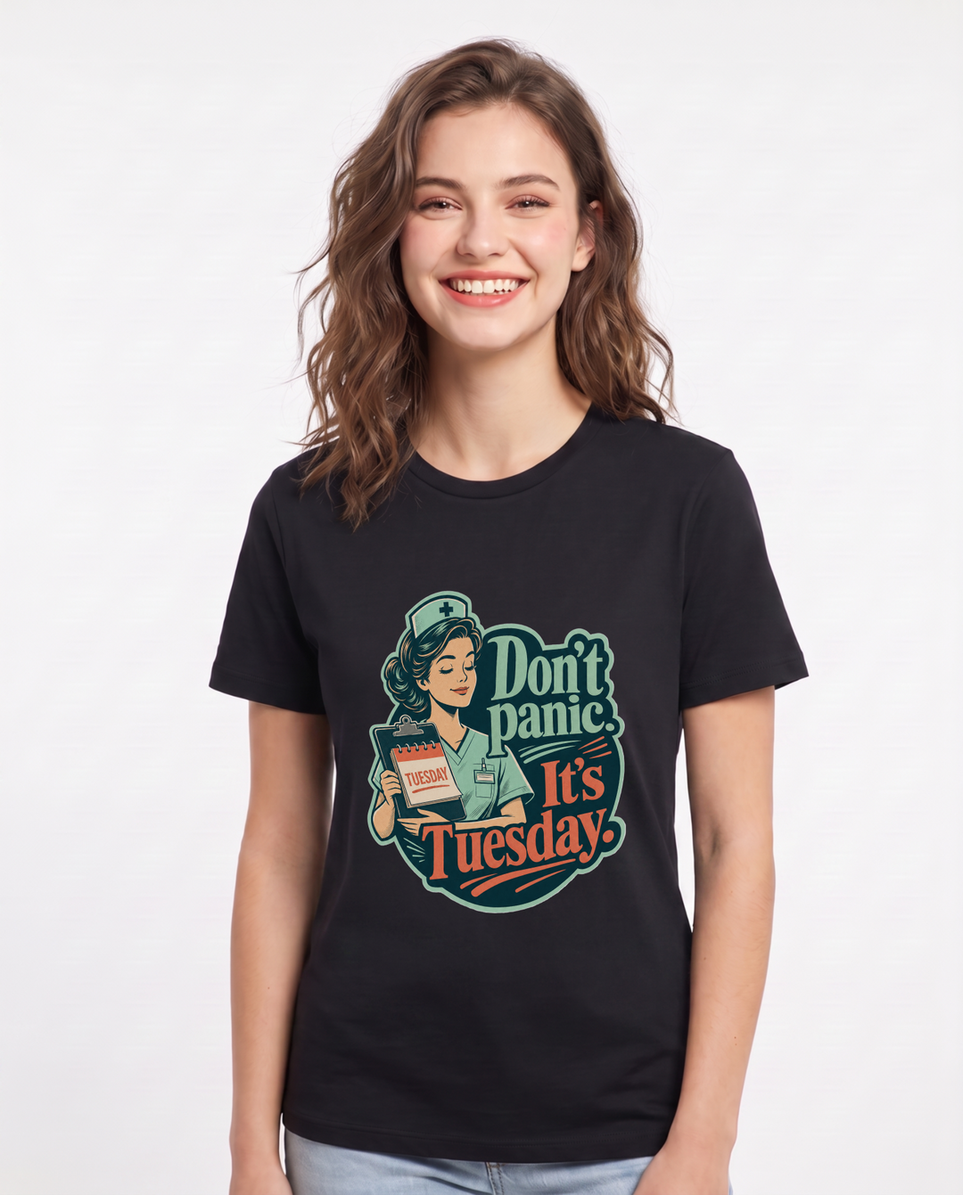 Nurse Black T-Shirt for Women – Nursing Life Graphic Tee product image 1