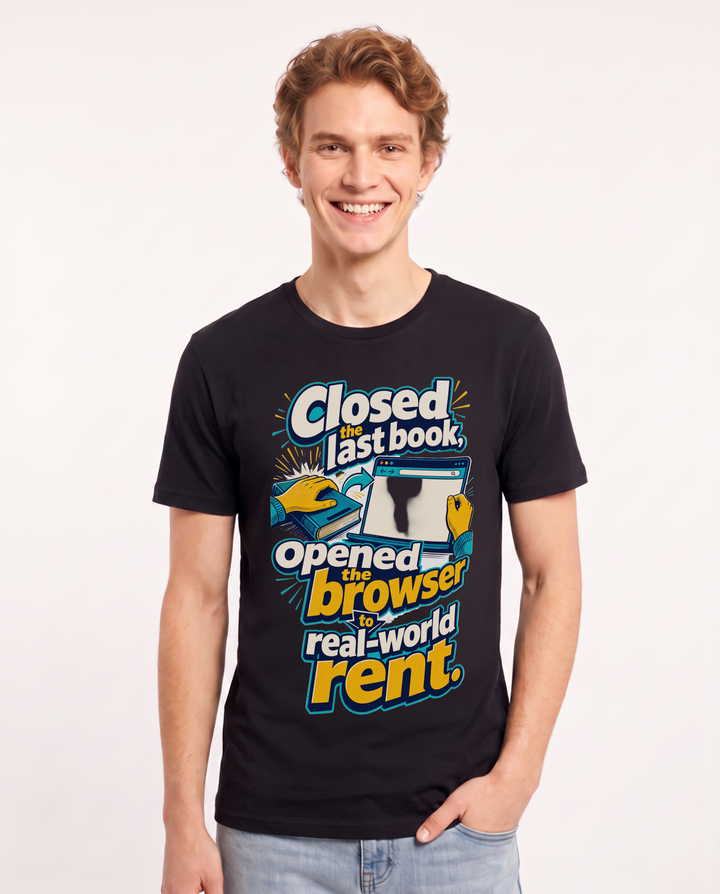 Graduation Black T-Shirt for Men – Everyday Expression Graphic Tee product image 3