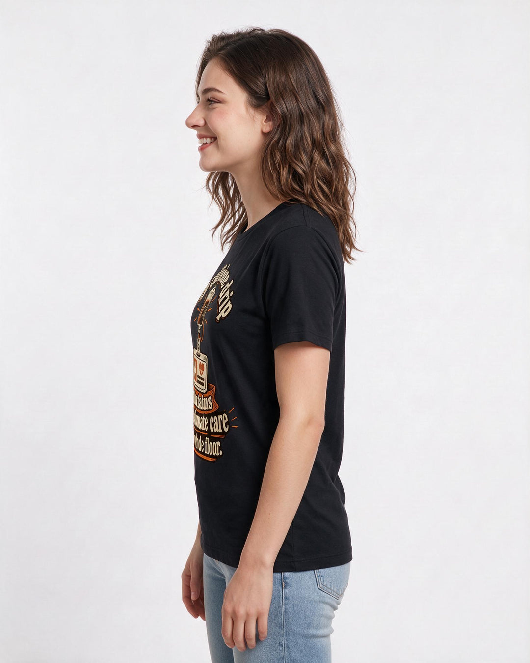 Nurse Black T-Shirt for Women – Nursing Life Graphic Tee product image 2