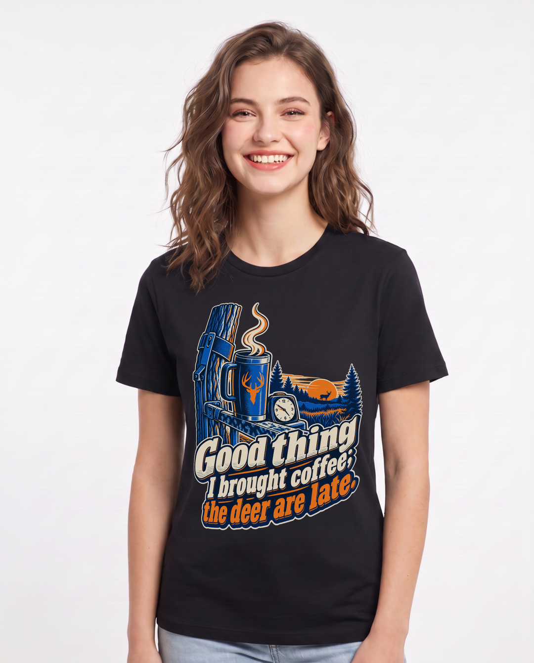 Hunting Black T-Shirt for Women – Everyday Expression Graphic Tee product image 3