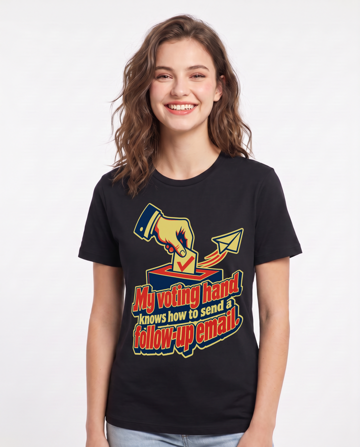 Political Statement Black T-Shirt for Women – Everyday Expression Graphic Tee product image 3