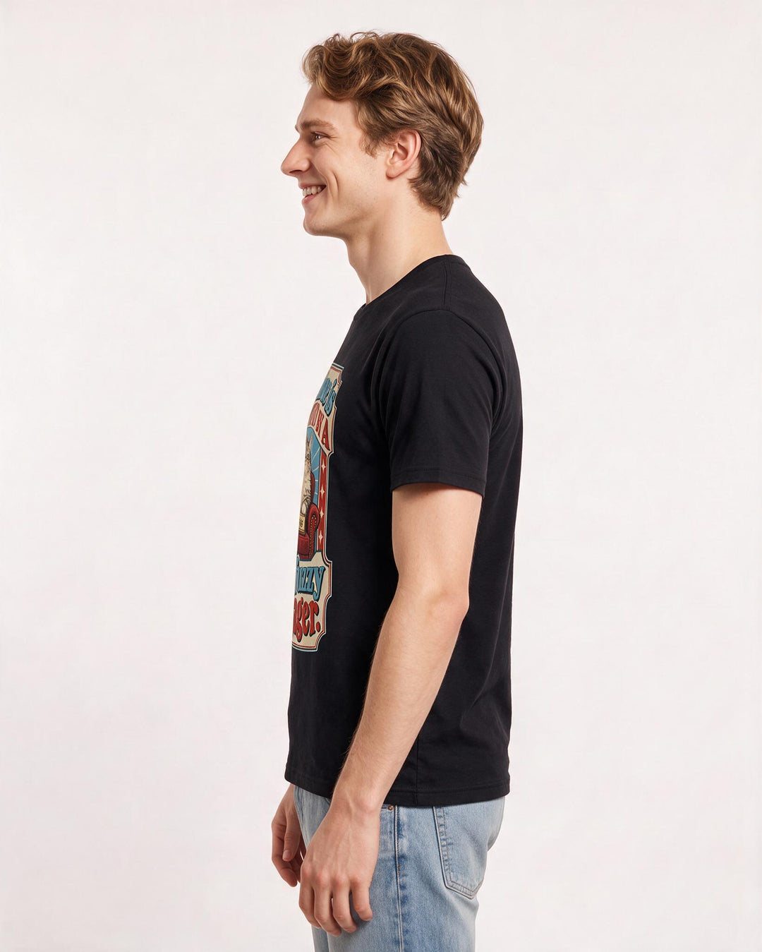 Cat Lover Black T-Shirt for Men – Everyday Expression Graphic Tee product image 2