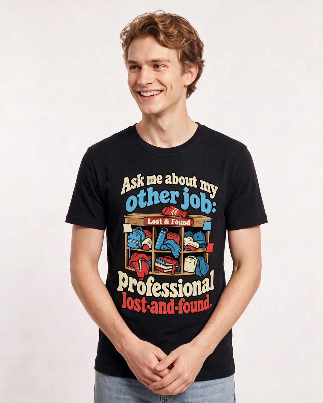 Teacher Black T-Shirt for Men – Everyday Expression Graphic Tee product image 1