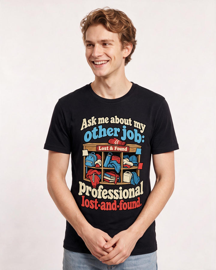 Teacher Black T-Shirt for Men – Everyday Expression Graphic Tee product image 1