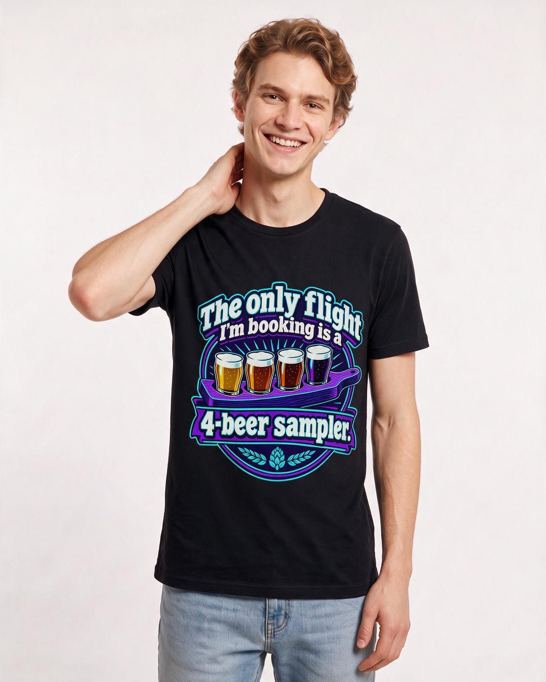 Beer Black T-Shirt for Men – Everyday Expression Graphic Tee product image 1