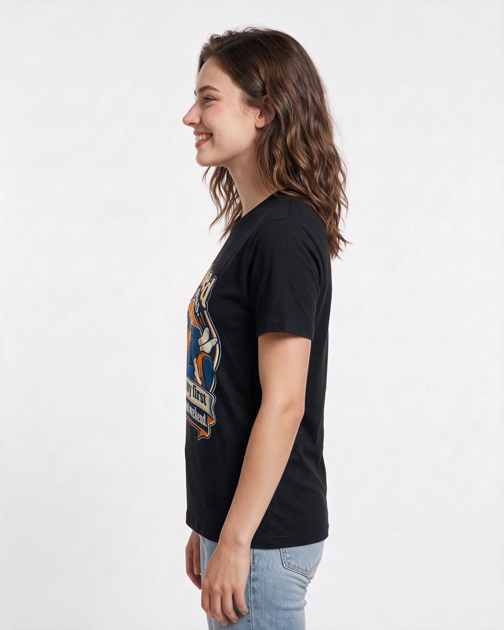Graduation Black T-Shirt for Women – Everyday Expression Graphic Tee product image 2