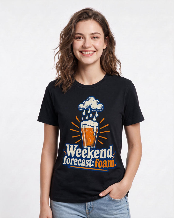 Beer Black T-Shirt for Women – Everyday Expression Graphic Tee product image 1