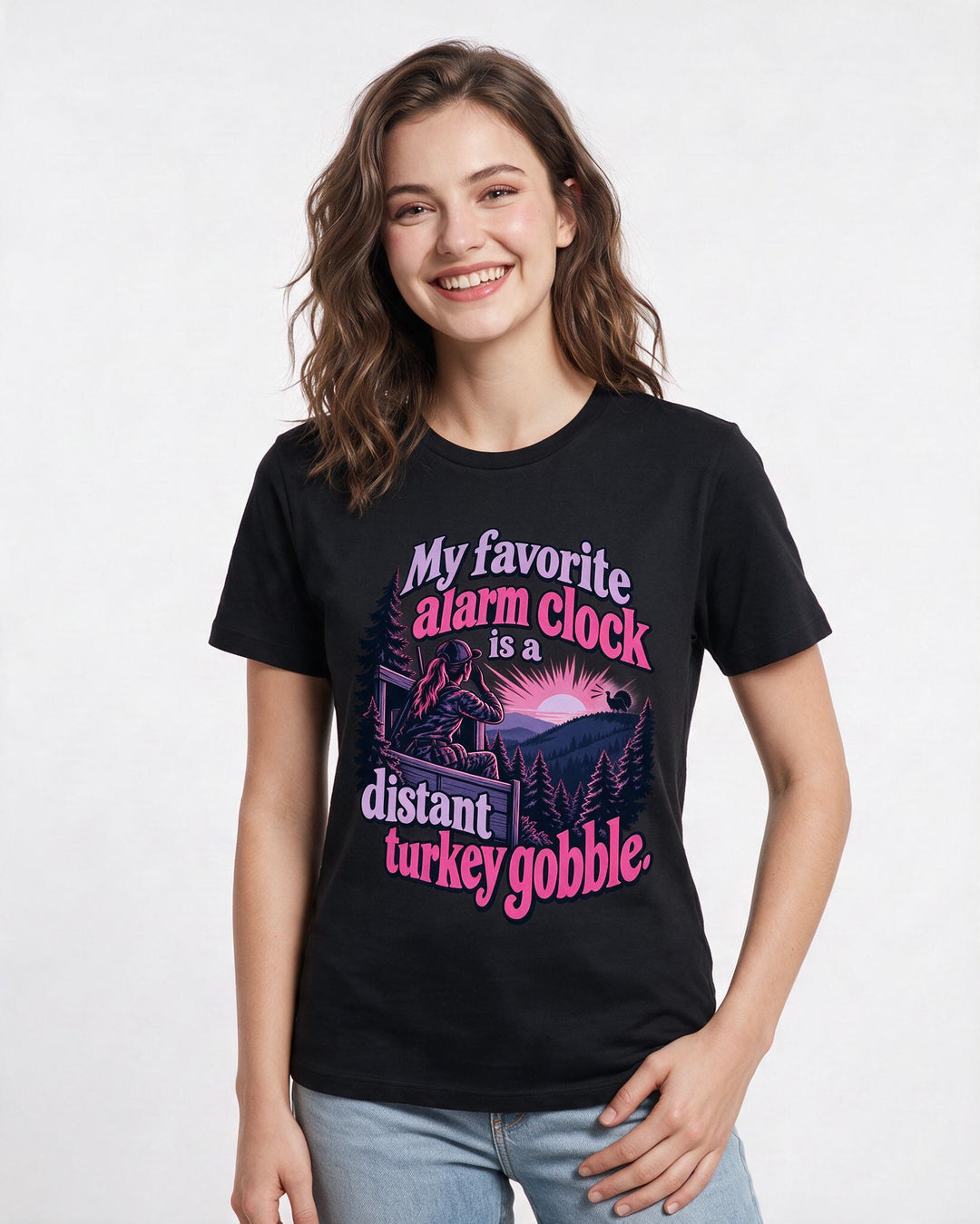 Hunting Black T-Shirt for Women – Everyday Expression Graphic Tee product image 1