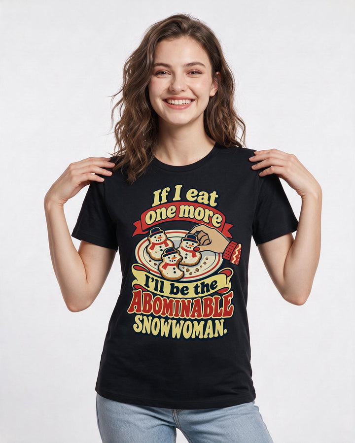 Christmas Black T-Shirt for Women – Holiday Theme Graphic Tee product image 1
