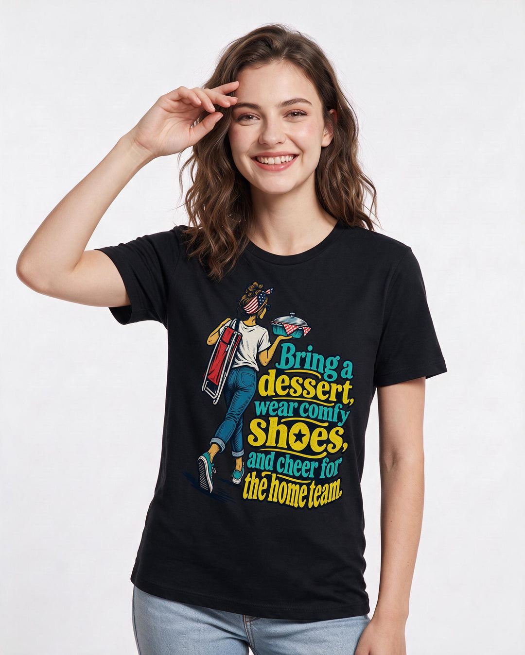 Patriotic Black T-Shirt for Women – Everyday Expression Graphic Tee product image 1