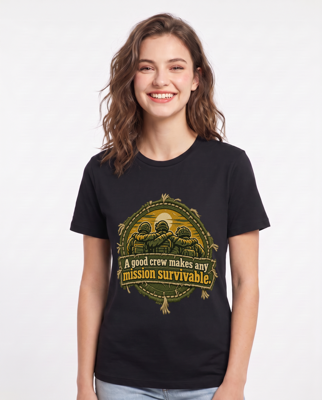Veteran Black T-Shirt for Women – Everyday Expression Graphic Tee product image 3