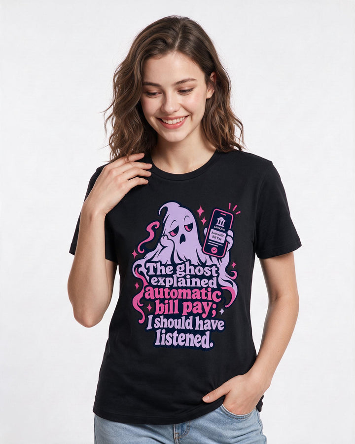 Halloween Black T-Shirt for Women – Halloween Theme Graphic Tee product image 1