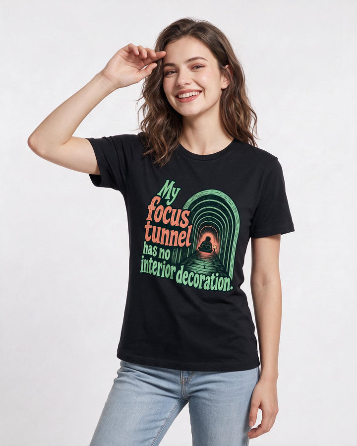 Neurodiversity Black T-Shirt for Women – Everyday Expression Graphic Tee product image 1