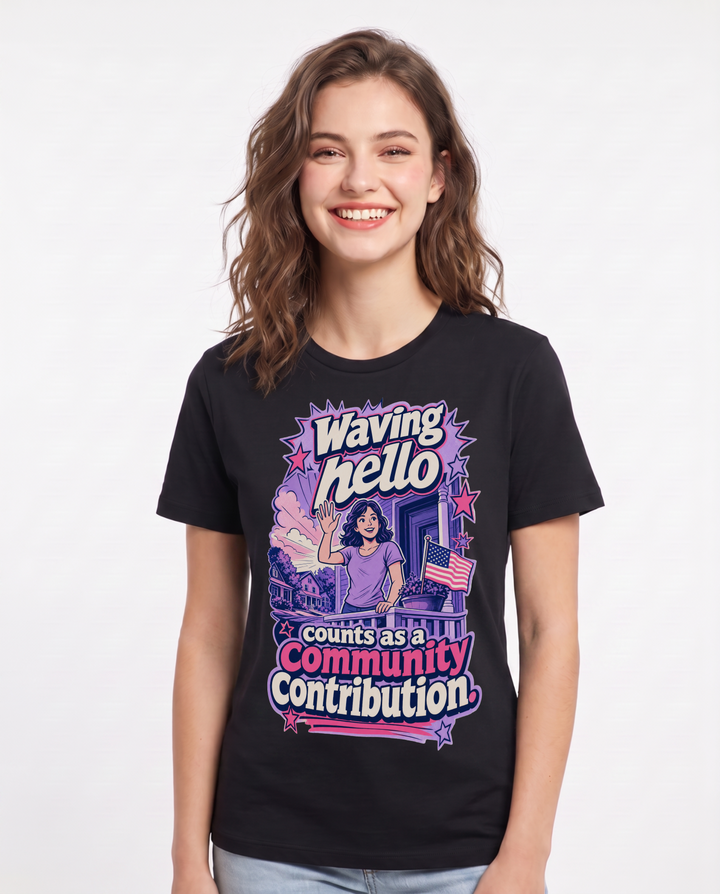 Patriotic Black T-Shirt for Women – Everyday Expression Graphic Tee product image 1