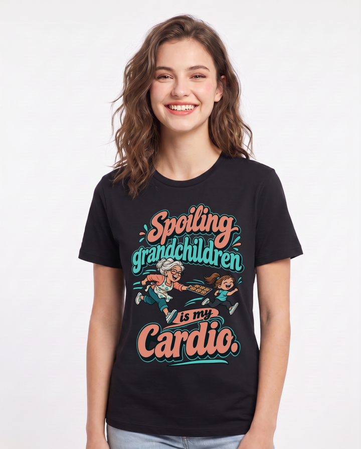 Grandparent Black T-Shirt for Women – Everyday Expression Graphic Tee product image 3
