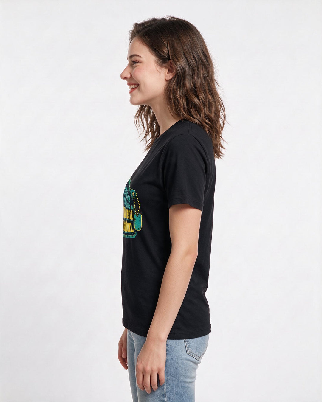 Veteran Black T-Shirt for Women – Everyday Expression Graphic Tee product image 2