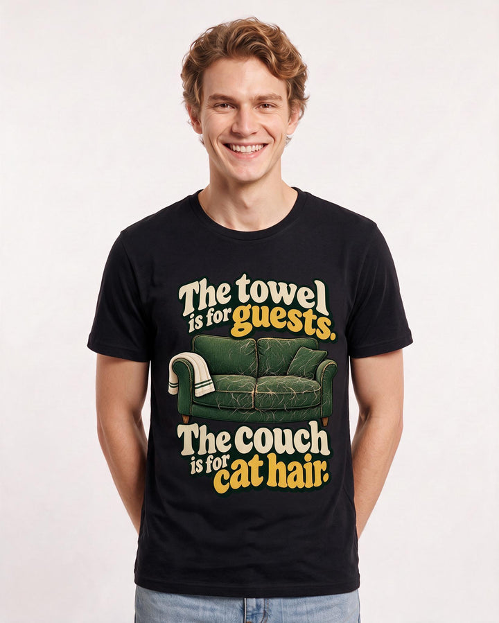 Cat Lover Black T-Shirt for Men – Everyday Expression Graphic Tee product image 1