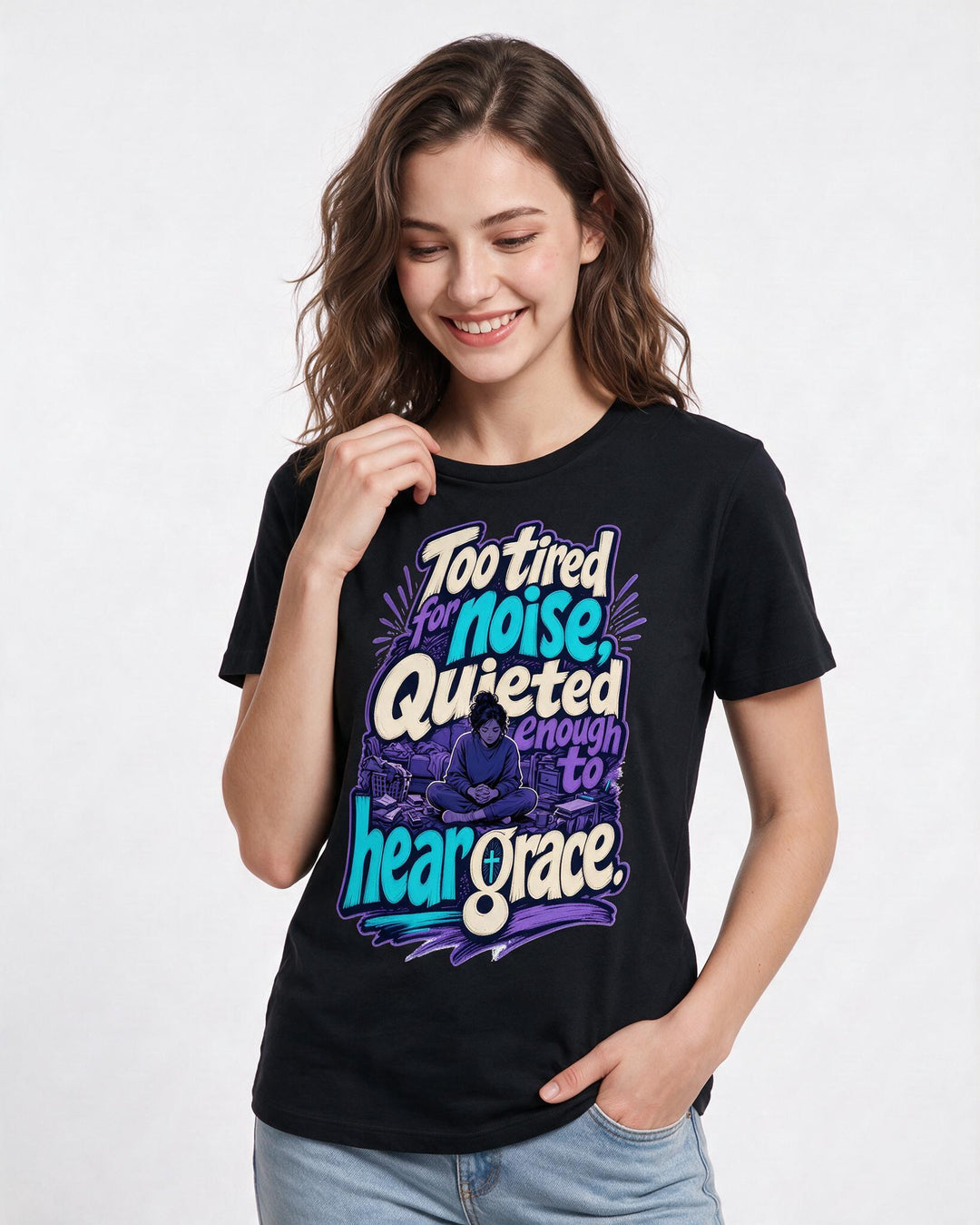 Christian Faith Black T-Shirt for Women – Everyday Expression Graphic Tee product image 1