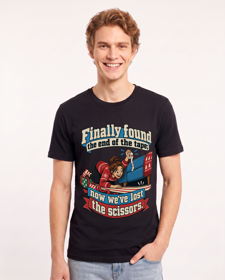Christmas Black T-Shirt for Men – Holiday Theme Graphic Tee product image 3