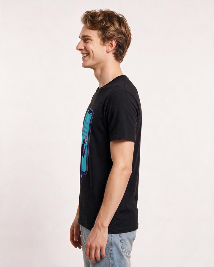 Meme Black T-Shirt for Men – Everyday Expression Graphic Tee product image 2