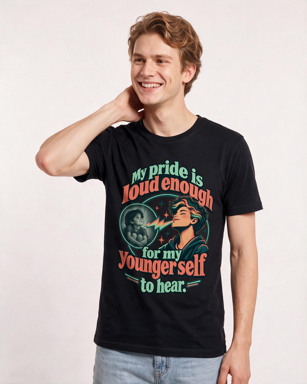 Pride Black T-Shirt for Men – Everyday Expression Graphic Tee product image 1