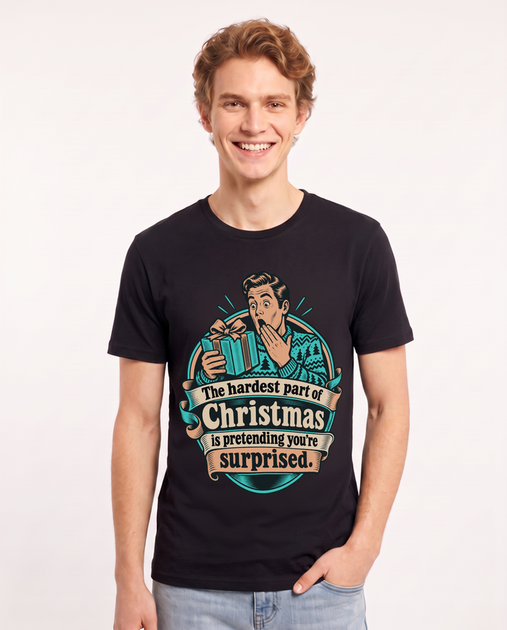 Christmas Black T-Shirt for Men – Holiday Theme Graphic Tee product image 3