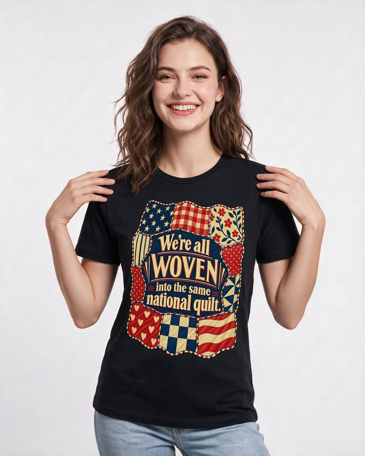 Patriotic Black T-Shirt for Women – Everyday Expression Graphic Tee product image 1