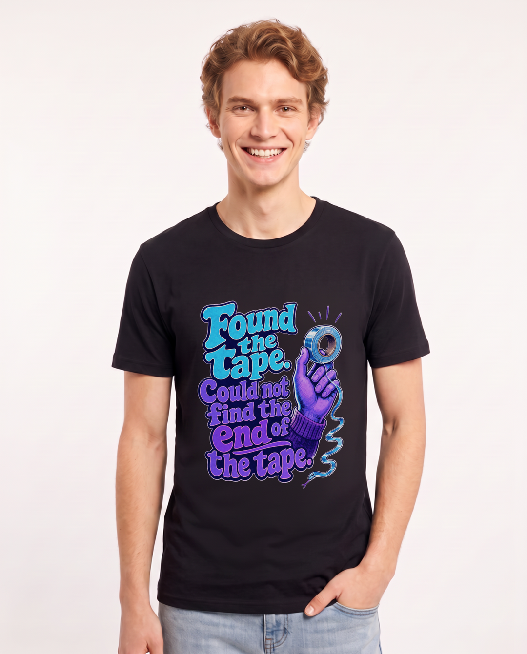 Christmas Black T-Shirt for Men – Holiday Theme Graphic Tee product image 3