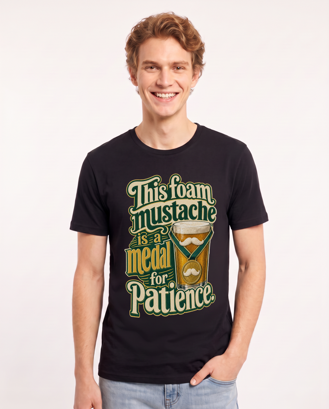 Beer Black T-Shirt for Men – Everyday Expression Graphic Tee product image 1