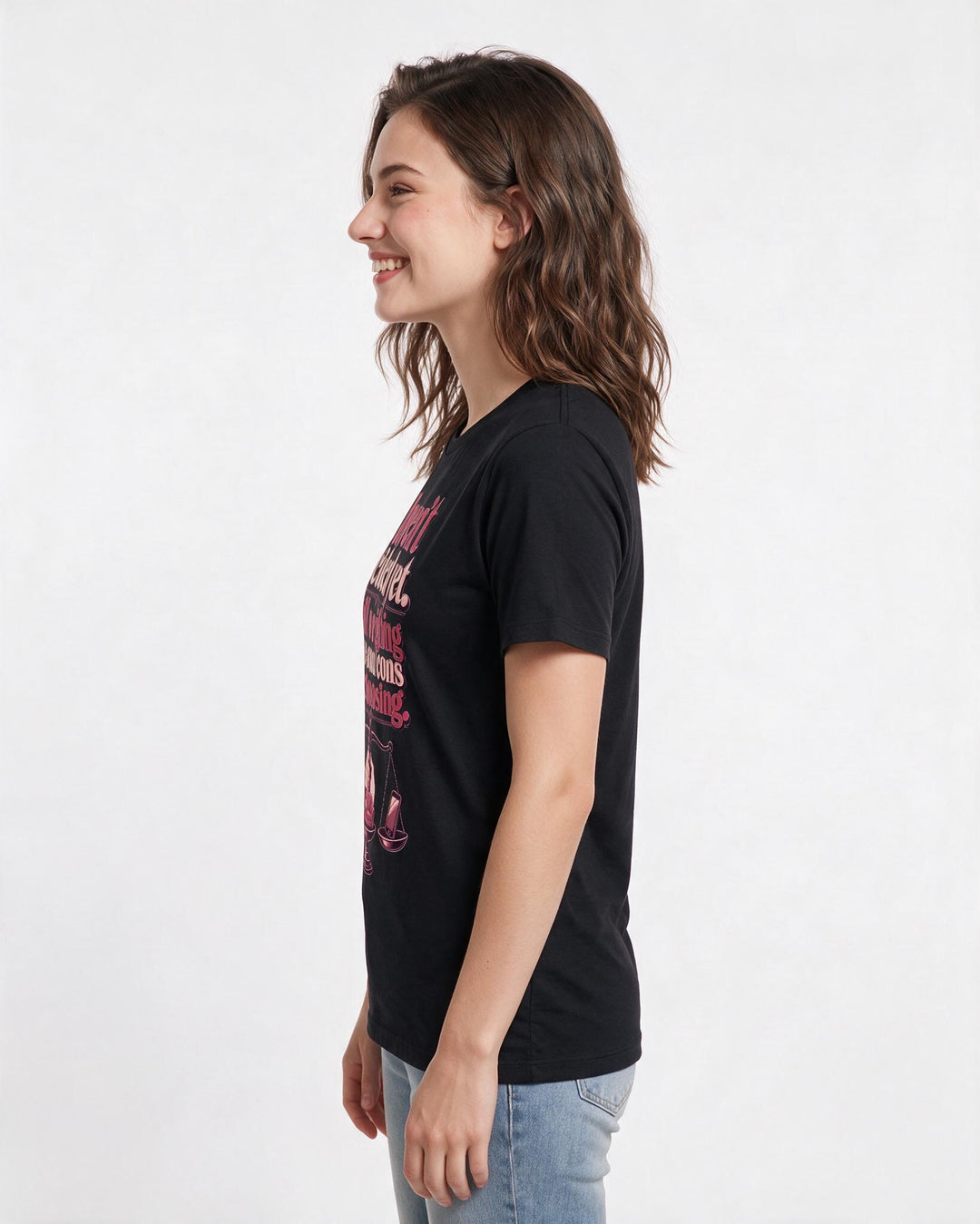 Meme Black T-Shirt for Women – Everyday Expression Graphic Tee product image 2
