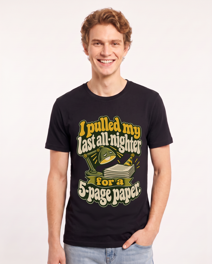 Graduation Black T-Shirt for Men – Everyday Expression Graphic Tee product image 3
