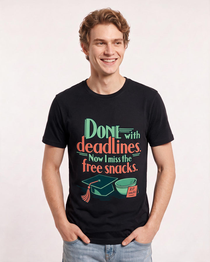Graduation Black T-Shirt for Men – Everyday Expression Graphic Tee product image 1